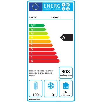 Szafa chłodnicza podblatowa energooszczędna ze stali nierdzewnej 0-8C 200 l 124 W Budget Line - Hendi 236017