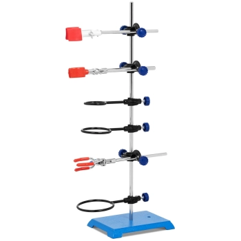 Statyw stojak laboratoryjny z wyposażeniem 3 pierścienie 3 uchwyty