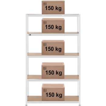 Regał magazynowy metalowy 5 półek 750 kg 120 x 50 x 197 cm szary