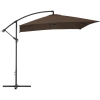 Parasol ogrodowy na wysięgniku kwadratowy 250 x 250 cm brązowy