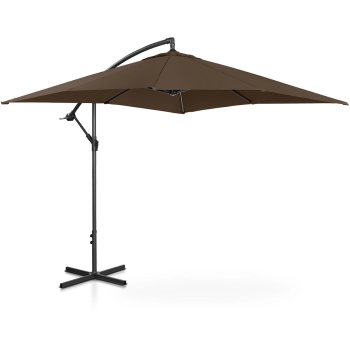 Parasol ogrodowy na wysięgniku kwadratowy 250 x 250 cm brązowy