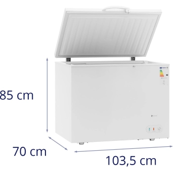 Zamrażarka skrzyniowa zamykana na klucz 1 kosz 269 l 63 W