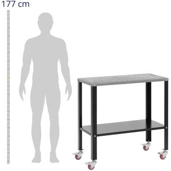 Stół spawalniczy montażowy mobilny z półką do 544kg 91x46cm