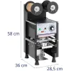 Zgrzewarka zamykarka do kubków automatyczna 500 szt./h śr. 95/90 wys. 180 mm