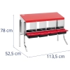 Gniazdo dla kur niosek stojące 4 komory STAL 113.5 x 52.5 x 78 cm