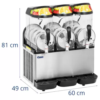 Granitor maszyna do napojów slush sorbetów potrójna LED 3 x 12 l 960 W