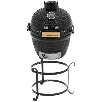 Grill ceramiczny węglowy Kamado z termometrem śr. 27 cm