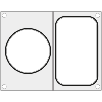 Matryca do zgrzewarek MCS na tackę bez podziału 178x113 mm + pojemnik śr. 115 mm - Hendi 805527