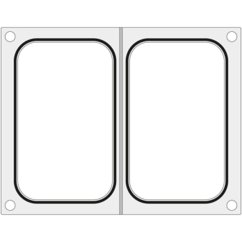 Matryca forma do zgrzewarki MANUPACK 190 na dwie tacki pojemniki 178x113 mm - Hendi 805688