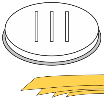 Końcówka do wyrobu makaronu PAPPARDELLE szerokie wstążki 5 otworów 16x1 mm MPF2.5/4 - Hendi 229385