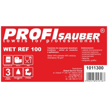 Ściereczki do nasączania POWER ProfiSauber WET REF 100 - WKŁAD