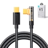 Kątowy kabel USB-C do szybkiego ładowania i transferu danych 100W 1.2m czarny