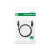 Płaski patch cord kabel przewód LAN Ethernet Cat.8 U/FTP 1m czarny