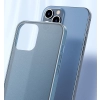 Sztywne etui z elastyczną ramką do iPhone 12 Pro Max Frosted Glass Case ciemnozielony