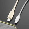 Kabel przewód wzmacniany SR do iPhone USB-C - Lightning 30W 1m beżowy