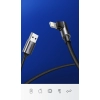 Kątowy kabel przewód do iPhone USB - Lightning MFI 2.4A 1m czarny