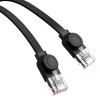 Kabel przewód sieciowy Ethernet Cat 6 RJ-45 1000Mb/s płaski 30m czarny