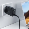 Ładowarka sieciowa angielska A32 GaN dwa porty USB-C PD 50W wtyczka UK czarny