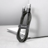 Wytrzymały nylonowy kabel przewód USB USB-C 2A 3M czarno-szary