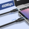 Kabel przewód USB-C do ładowania i transferu danych 3A 3m czarny