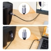 Adapter przejściówka wtyczka z USB-C do USB-B do drukarki dysku - szary