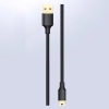 Przewód kabel 5-pinowy pozłacany USB - mini USB 0.25m czarny