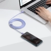 Kabel przewód do szybkiego ładowania i transferu danych USB-C USB-C 100W 2m fioletowy