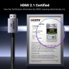 Kabel przewód HDMI 2.1 8K certyfikowany Ultra High Speed 1m szary