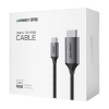 Kabel przewód przejściówka HDMI - USB-C 4K 60Hz 1.5m czarno-szary