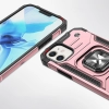 Pancerne hybrydowe etui pokrowiec iPhone 12 Mini + magnetyczny uchwyt Ring Armor różowy