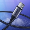 Kabel przewód USB - USB-C QC 3.0 3A 1m szary