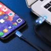 Kabel przewód w mocnym oplocie USB - USB-C QC 3.0 3A 2m szary