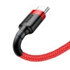 Wytrzymały nylonowy kabel przewód USB - USB-C QC3 3m - czerwony