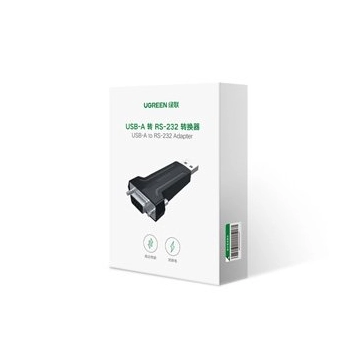 Adapter konwerter przejściówka DB9 RS-232 na USB - czarny