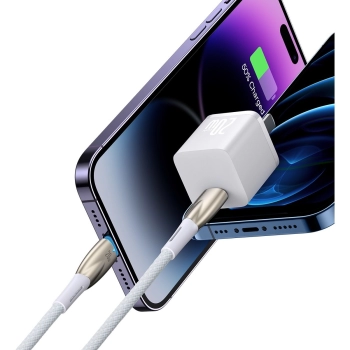 Kabel przewód do szybkiego ładowania iPhone USB-C - Lightning 480Mb/s PD 20W 1m biały