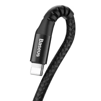 Kabel przewód do Iphone sprężynowy USB - Lightning Fish Eye 1m czarny