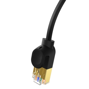 Szybki cienki kabel sieciowy RJ45 cat. 7 10Gbps 5m czarny