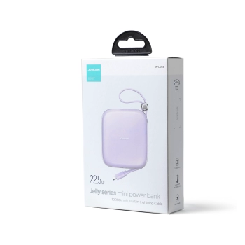 Powerbank 10000mAh Jelly Series 22.5W kabel Iphone Lightning fioletowy