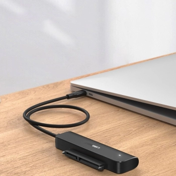 Adapter przejściówka dysku HDD SSD 2.5'' SATA III 3.0 na USB-C - czarny