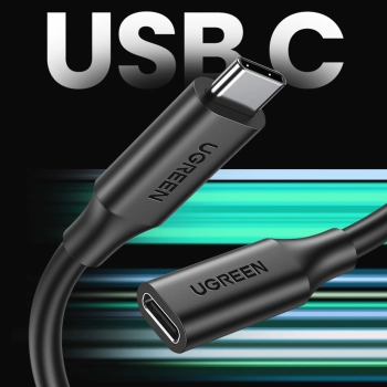 Przedłużacz kabla przewodu USB-C 100W 10Gb/s 1m czarny