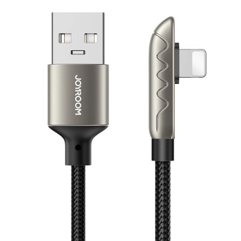 Kabel przewód dla graczy do iPhone USB - Lightning do ładowania i transmisji danych 2.4A 1.2m srebrny