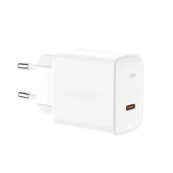 Ładowarka sieciowa GaN USB-C 30W PD QC 3.0 AFC FCP biały