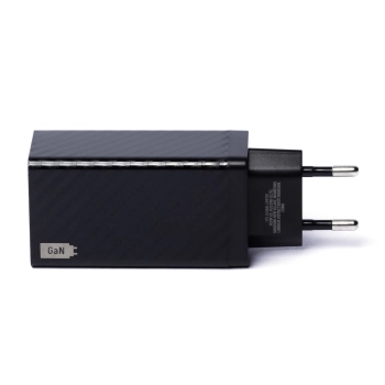 Ładowarka GaN 65W z portami USB USB-C QC 3.0 PD czarna