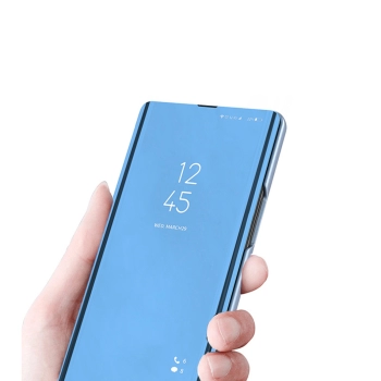 Błyszczące etui z klapką do Xiaomi Redmi Note 12 5G / Poco X5 Pro 5G Clear View Case czarny