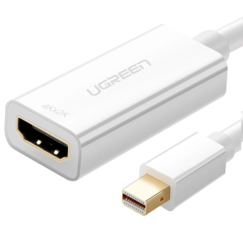 Adapter przejściówka FHD Mini DisplayPort (męski) na HDMI (żeński) biały