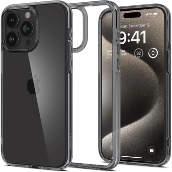 Etui Ultra Hybrid na iPhone 15 Pro Max przezroczysto-szare