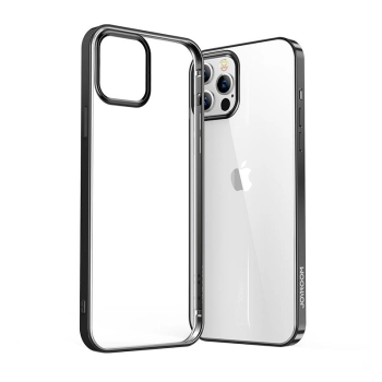 NBS ultra cienkie przezroczyste etui z metaliczną ramką do iPhone Pro Max 12 czarny