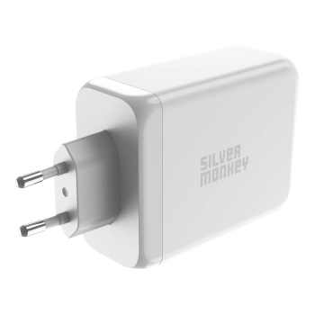 Mocna ładowarka GaN 200W 3xUSB-C PD USB-A QC 3.0 biała