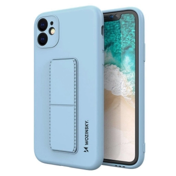 Silikonowe etui z podstawką etui Samsung Galaxy A32 5G Kickstand Case jasno-niebieskie