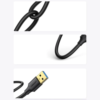 Kabel przewód USB - USB 3.2 3m czarny